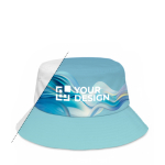 Gorro poliéster 260 g/m2 hecho a medida para personalizar ambos lados color blanco vista de impresión
