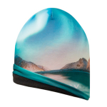 Gorro poliéster talla única hecho a medida doble capa personalizable color blanco quinta vista