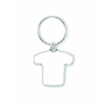 Llavero de hierro hecho a medida en forma de camiseta deportiva color blanco septima vista