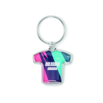Llavero de hierro hecho a medida en forma de camiseta deportiva color blanco