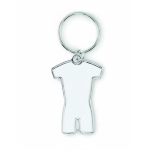 Llavero de hierro hecho a medida en forma de uniforme de ciclismo color blanco septima vista