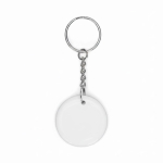 Llavero circular hecho a medida de PVC con NFC preprogramado color blanco septima vista