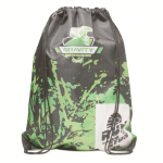 Mochila de cuerdas hecha a medida de poliéster esquinas negras de PU color blanco