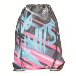 Mochila de cuerdas hecha a medida de poliéster esquinas negras de PU color blanco