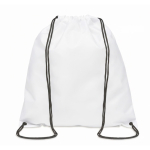 Clásica mochila de cuerdas hecha a medida hecha de poliéster color blanco septima vista