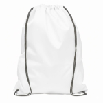Mochila de cuerdas hecha a medida de RPET con cuerdas negras color blanco septima vista