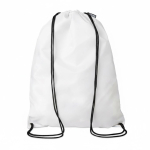 Mochila de cuerdas de RPET hecha a medida en tamaño grande color blanco septima vista