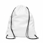 Mochila de cuerdas hecha a medida de poliéster de tacto suave color blanco septima vista