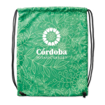 Mochila de cuerdas de poliéster hecha a medida con cuerdas negras color blanco quinta vista