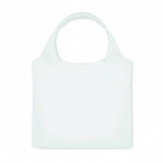 Bolsa plegable hecha a medida de RPET con bolsillo interior color blanco septima vista