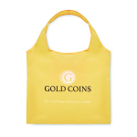 Bolsa plegable hecha a medida de RPET con bolsillo interior color blanco