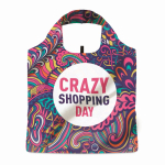 Bolsa plegable hecha a medida para la compra con funda con mosquetón color blanco
