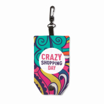 Bolsa plegable hecha a medida para la compra con funda con mosquetón color blanco quinta vista