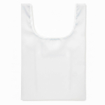 Bolsa para la compra plegable hecha a medida con bolsillo interior color blanco septima vista