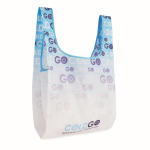 Bolsa para la compra plegable hecha a medida con bolsillo interior color blanco