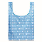 Bolsa para la compra plegable hecha a medida con bolsillo interior color blanco