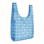 Bolsa para la compra plegable hecha a medida con bolsillo interior color blanco