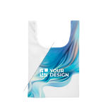 Bolsa para la compra plegable hecha a medida con bolsillo interior color blanco vista de impresión