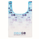 Bolsa plegable RPET para la compra hecha a medida bolsillo interior color blanco