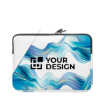 Funda para portátil hecha a medida de neopreno y resistente al agua color blanco vista de impresión