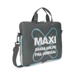 Maletín para portátil de neopreno hecho a medida con doble asa color blanco
