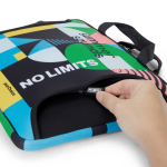 Maletín para portátil hecho a medida de neopreno resistente al agua color blanco quinta vista