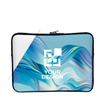 Funda hecha a medida para la tablet de neopreno amortiguador color blanco vista de impresión
