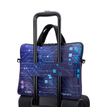 Maletín para portátil hecho a medida cremallera y funda para trolley color blanco quinta vista