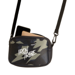 Bolsa bandolera hecha a medida de neopreno con correa ajustable color blanco quinta vista