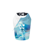 Bolsa PVC hecha a medida resistente al agua con asa para hombro 1.5L color blanco vista de impresión