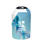 Bolsa PVC resistente al agua hecha a medida con asa para hombro 5.8L color blanco vista de impresión