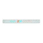 Pulsera reflectante hecha a medida con superficie cuadriculada color plateado quinta vista