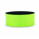 Pulsera reflectante hecha a medida con superficie cuadriculada color verde fluorescente septima vista