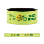 Pulsera de cinta reflectante hecha a medida plateada o amarilla color amarillo fluorescente quinta vista