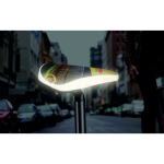 Funda para sillín de bicicleta hecha a medida con borde reflectante color blanco