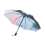Paraguas plegable automático hecho a medida con funda a juego Ø95 color blanco roto quinta vista