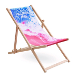 Tumbona de madera hecha a medida con funda extraíble hecha en UE color blanco