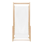 Tumbona de madera hecha a medida con funda extraíble hecha en UE color blanco septima vista