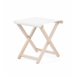 Taburete plegable de madera para patio hecho a medida hecho en UE color blanco