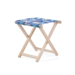 Taburete plegable de madera para patio hecho a medida hecho en UE color blanco