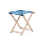 Taburete plegable de madera para patio hecho a medida hecho en UE color blanco