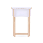Taburete plegable de madera para patio hecho a medida hecho en UE color blanco quinta vista