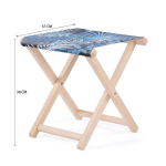 Taburete plegable de madera para patio hecho a medida hecho en UE color blanco quinta vista