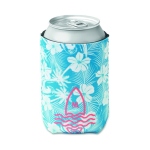 Funda enfriadora neopreno aislante hecha a medida para latas de 33 ml color blanco