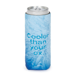 Funda enfriadora neopreno aislante hecha a medida para latas de 33 ml color blanco