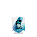 Funda enfriadora neopreno aislante hecha a medida para latas de 33 ml color blanco vista de impresión