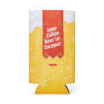 Funda de neopreno aislante hecha a medida para latas de 450 ml color blanco