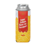 Funda de neopreno aislante hecha a medida para latas de 450 ml color blanco