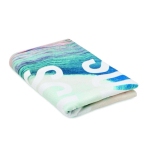 Toalla de playa hecha a medida de poliéster y RPET 350 g/m2 color blanco