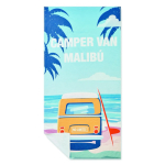 Toalla para la playa hecha a medida de tacto suave de polialgodón color blanco septima vista